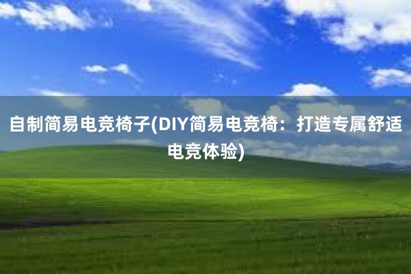 自制简易电竞椅子(DIY简易电竞椅：打造专属舒适电竞体验)