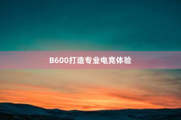 B600打造专业电竞体验