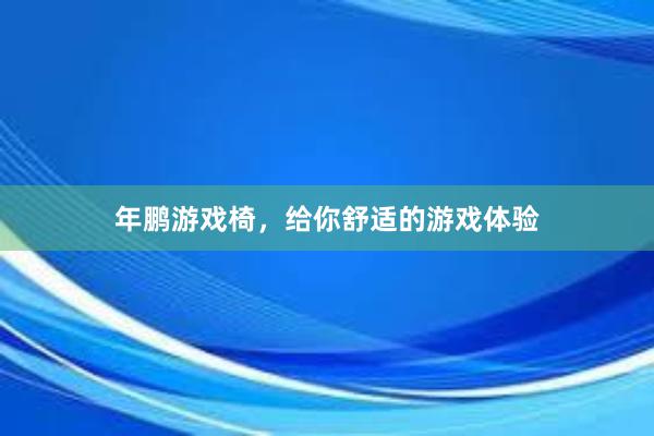 年鹏游戏椅，给你舒适的游戏体验