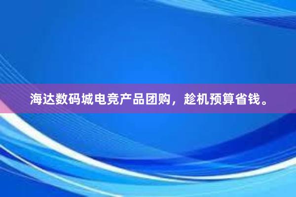 海达数码城电竞产品团购，趁机预算省钱。