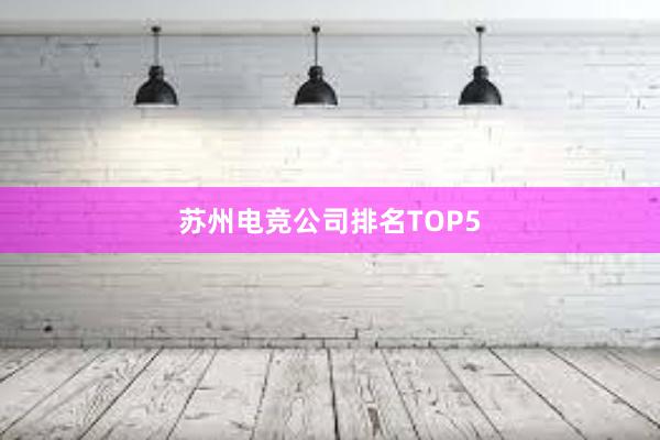 苏州电竞公司排名TOP5